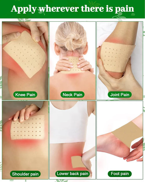 24pcs Herbal Heat Patches – 2-in-1 Natural Pain Relief for Knees, Back, Neck & Shoulders
