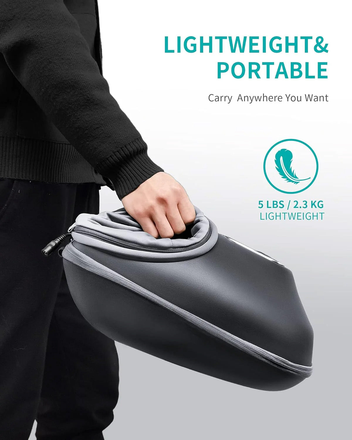 Shiatsu Foot Massager with Heat – Deep Kneading & Air Compression for Relaxation & Circulation