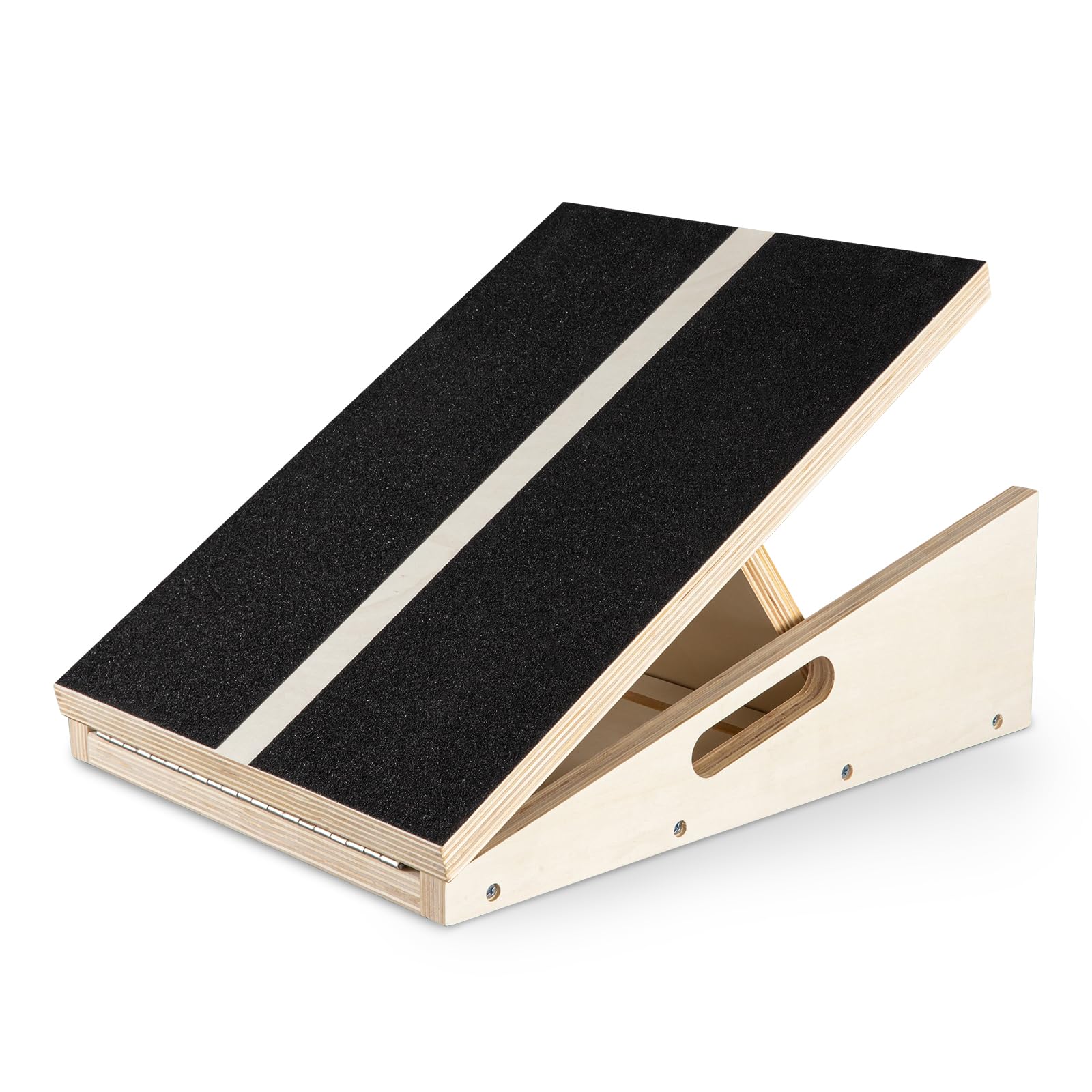 StrongPal Professional Wooden Slant Board, Adjustable Incline Board and Calf Stretcher with Side Handle for Portability