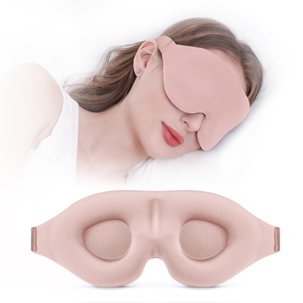 YIVIEW Sleep Mask for Side Sleeper, Complete Light Blocking 3D Sleeping Eye Mask, Soft Breathable Eye Cover for Women Men, Relaxing Zero Pressure Night Blindfold