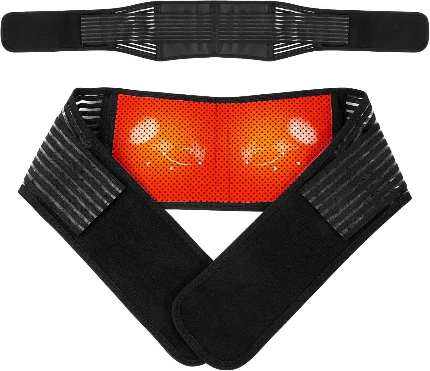 Heated Back Support with Magnet, Self Heating Lower support Belt,Tourmaline Magnetic Back Braces for Lower Pain Relief, Adjustable Knitted Lumbar Support Belt with Breathable Mesh Design for Herniated Disc,Sciatica,Scoliosis (L)