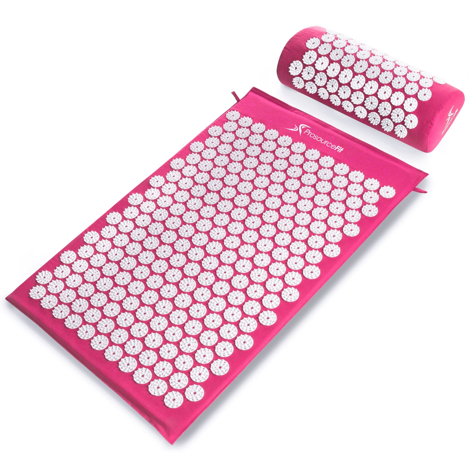 Acupressure Mat and Pillow Set for Back/Neck Pain Relief and Muscle Relaxation, Large - Gray/Gray