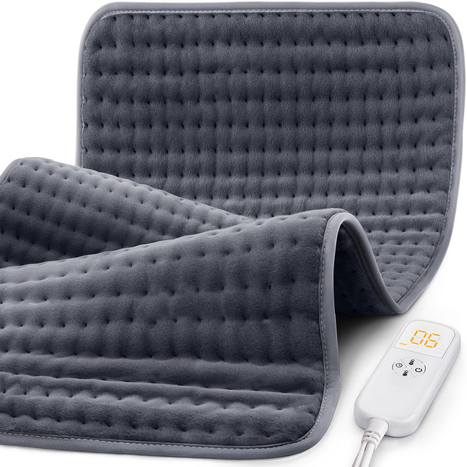 Heating Pad for Back Pain Cramps Relief - Electric Heating Pad for Neck/Shoulder/Muscle Pain - 6 Heat Settings, Auto Off, Moist Heat Options, Machine Washable, Christmas Gifts for Women,Mom,Sister -XL