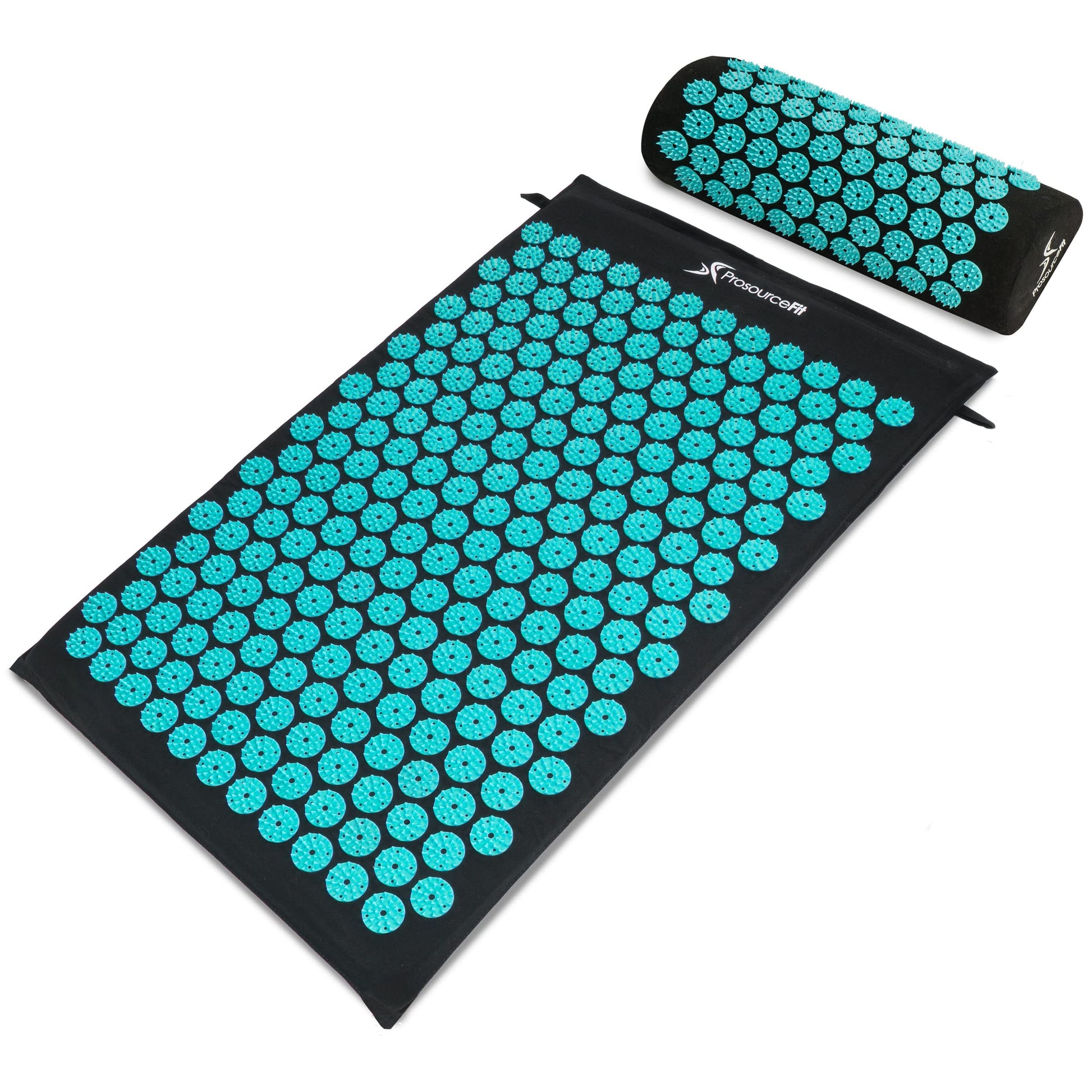 Acupressure Mat and Pillow Set for Back/Neck Pain Relief and Muscle Relaxation, Large - Gray/Gray