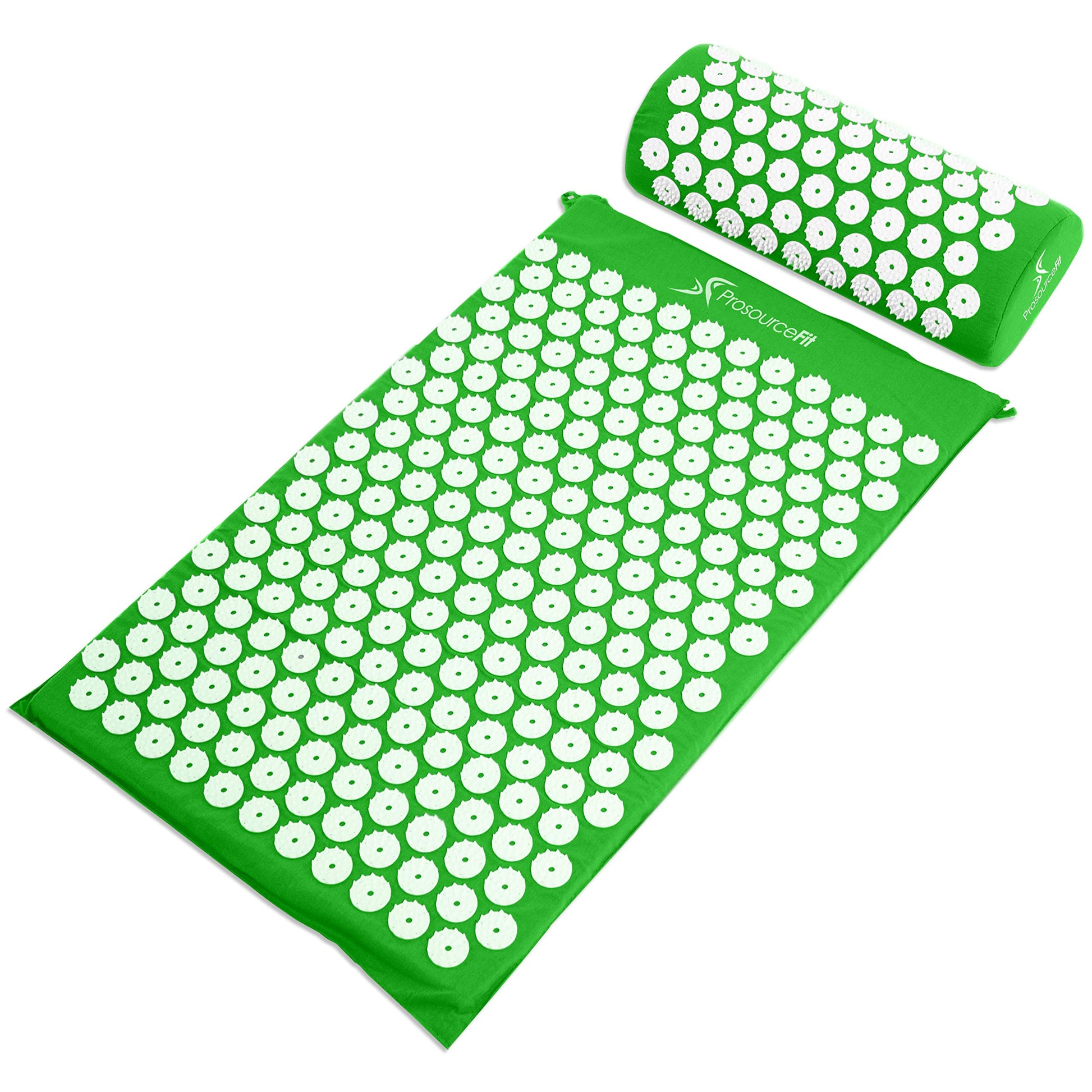 Acupressure Mat and Pillow Set for Back/Neck Pain Relief and Muscle Relaxation, Large - Gray/Gray